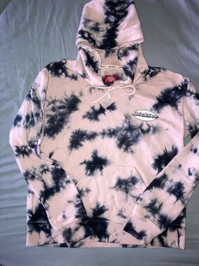 Dickies Black and Pink Tie-Dye Hooded Pullover